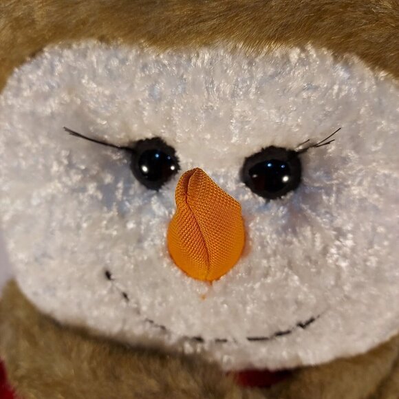 Snow Lady Plush In Red Velvet & Faux Fur Outfit Vintage 18" Tall - Picture 6 of 13